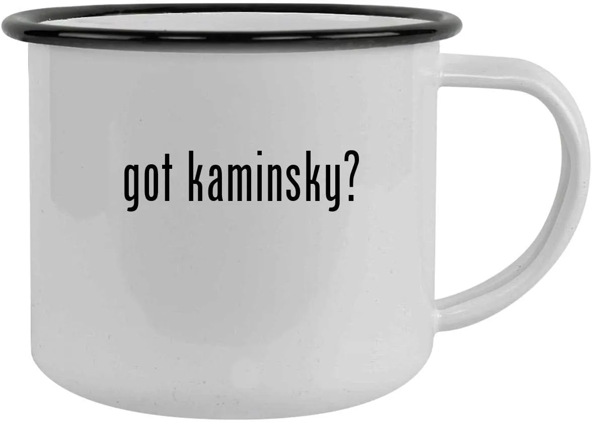 got kaminsky? - 12oz Camping Mug Stainless Steel, Black