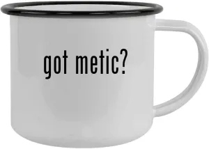got metic? - 12oz Camping Mug Stainless Steel, Black