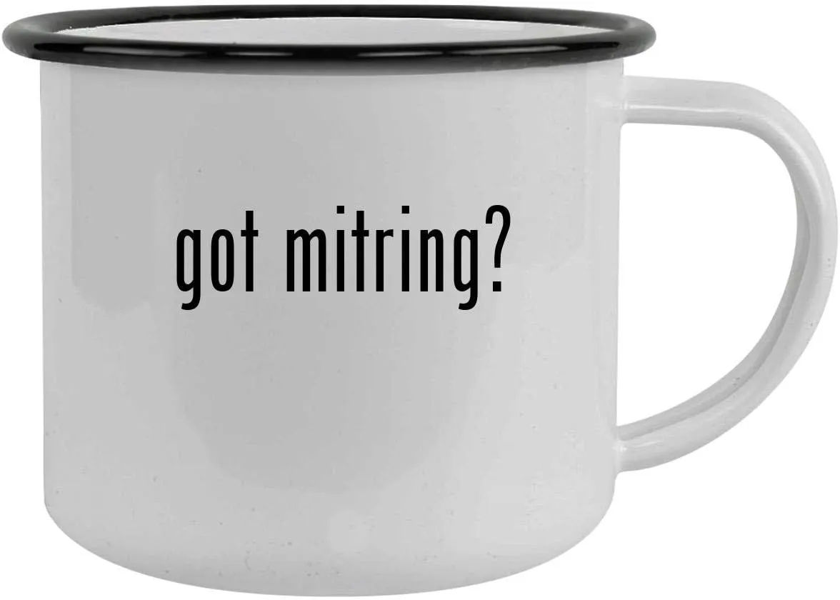 got mitring? - 12oz Camping Mug Stainless Steel, Black