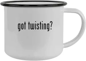 got twisting? - 12oz Camping Mug Stainless Steel, Black