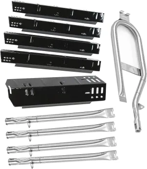 Grill Parts for Dyna-Glo 5 Burner DGH474CRP DGH483CRP DGH485CRP, Dyna-Glo 4 Burner DGH450CRP Dyna-Glo 3 Burner DGH373CRP, Porcelain Heat Plate Stainless Steel Burner for Revoace GBC1793W