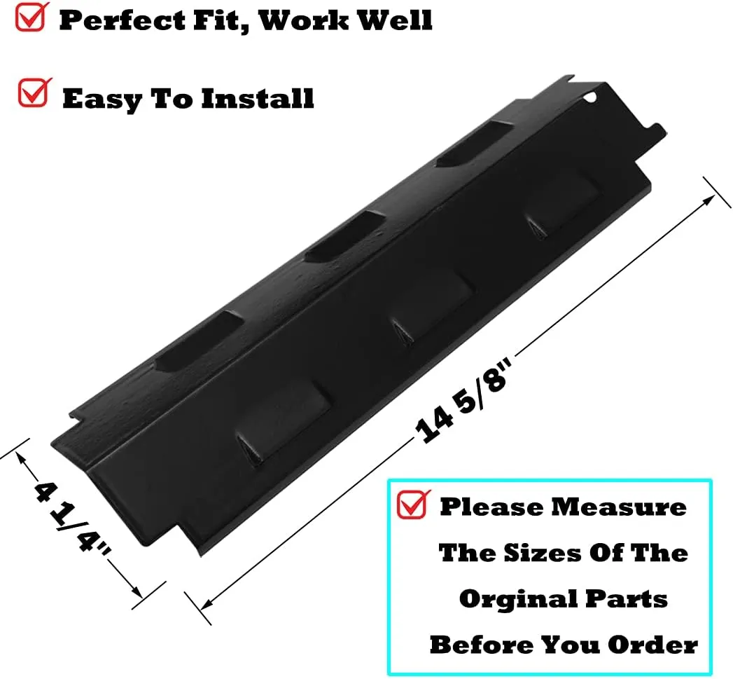 Grill Replacement Parts for Master Forge GD4215S Savor Pro GD4205S-M Charbroil 463334615 463724711 Thermos 461334813 463322012 463322013 Grill Heat Shield Plate Tent 14 5/8 Inch 3 Pack