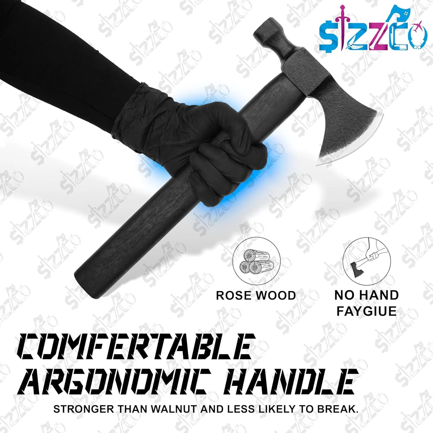 Hand-Forged Carbon Steel Viking Axe with Rosewood Black Handle, Bearded Tomahawk Hatchet of Ragnar Lothbrok for Camping, Hunting, LARP, Gift for HIM/HER - Premium Leather Sheath