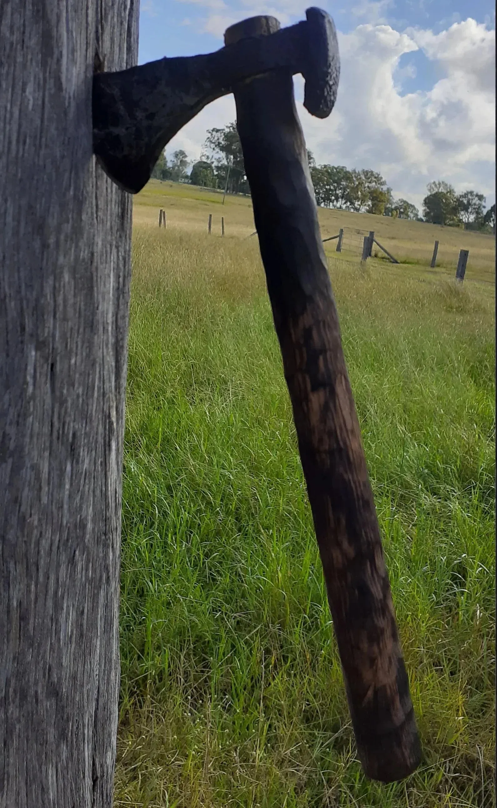 Hand-Forged Viking Axe - Rail Spike