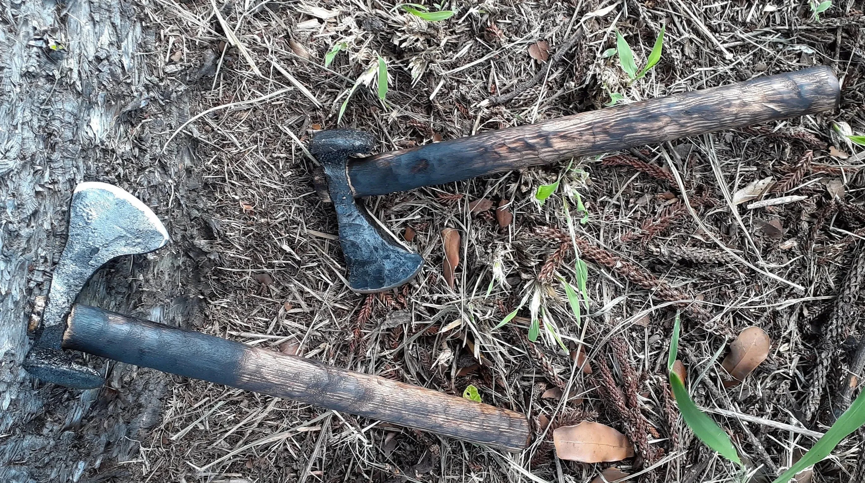 Hand-Forged Viking Axe - Rail Spike