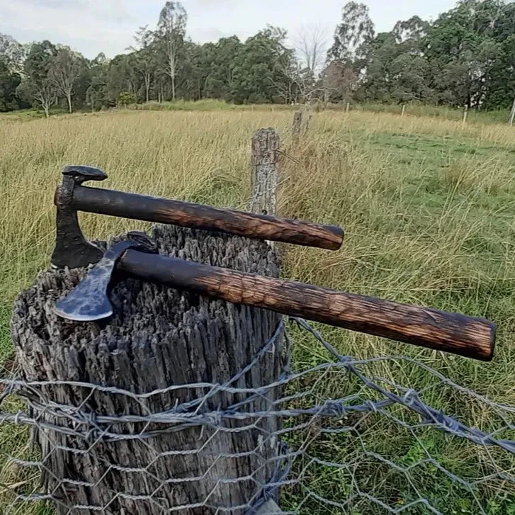 Hand-Forged Viking Axe - Rail Spike