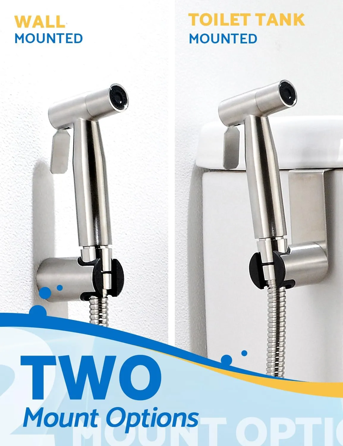 Handheld Bidet Sprayer for Toilet, Jet Sprayer for Toilet Muslim Shower, Adjustable Cloth Diaper Sprayer Bidets Attachment for Toilet, Toilet Sprayer with Bidet Hose for Feminine Wash