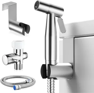 Handheld Bidet Sprayer for Toilet, Jet Sprayer for Toilet Muslim Shower, Adjustable Cloth Diaper Sprayer Bidets Attachment for Toilet, Toilet Sprayer with Bidet Hose for Feminine Wash