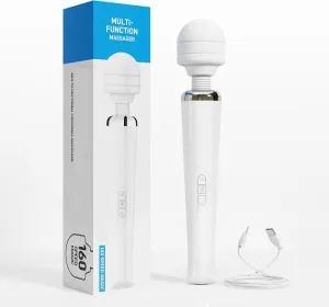 Handheld Cordless & Rechargeable Back Massager - Quiet Waterproof Full Body Massage Device for Muscle Tension, Aches Relief, Sports Recovery and Deep Relaxation with 20 Modes & 8 Speed Settings