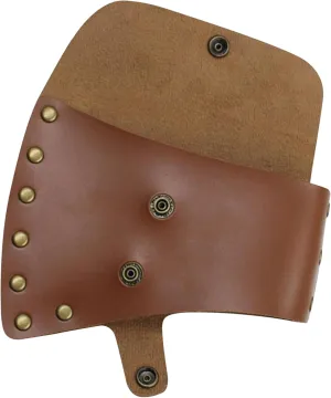 Hatchet Cover PU Leather Axe Sheath Waist Mounted Axe Head Cover with Snap Button 6.1x4.3 inch Hatchet Sheath for Camping Woodworking,Camping Essentials