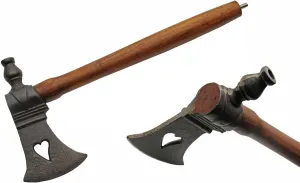 Heart Shape Carbon Steel Blade Wood Handle 13" Peace Axe