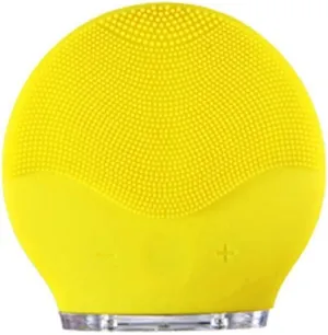HEIMANBAProfessional Ultrasonic Vibration Electric Facial Cleansing Face Washing Brush Skin Blackhead Remover Pore Cleaner Face Massage,Yellow