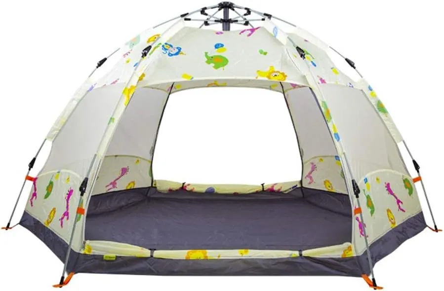 Hexagon Tent Outdoor Camping Thick Warm Winter Field Automatic Girl Pink 2-3-4 People 5-8 People Tent Sunscreen shed pop-up Large Camping Tent Cabin Beach Tent Quick Installation Water, 6