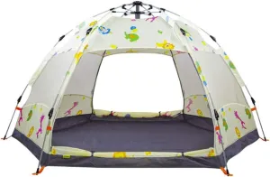 Hexagon Tent Outdoor Camping Thick Warm Winter Field Automatic Girl Pink 2-3-4 People 5-8 People Tent Sunscreen shed pop-up Large Camping Tent Cabin Beach Tent Quick Installation Water, 6