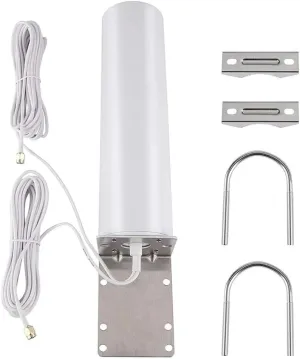 High Gain 4G LTE Outdoor Cellular Antenna - Long Range 28dBi 2.7GHZ External SMA Male/Dual TS9 3G Bracket Mount Long Range - for Nighthawk Verizon Jetpack Mobile Hotspot Router MiFi RVs Home LTE
