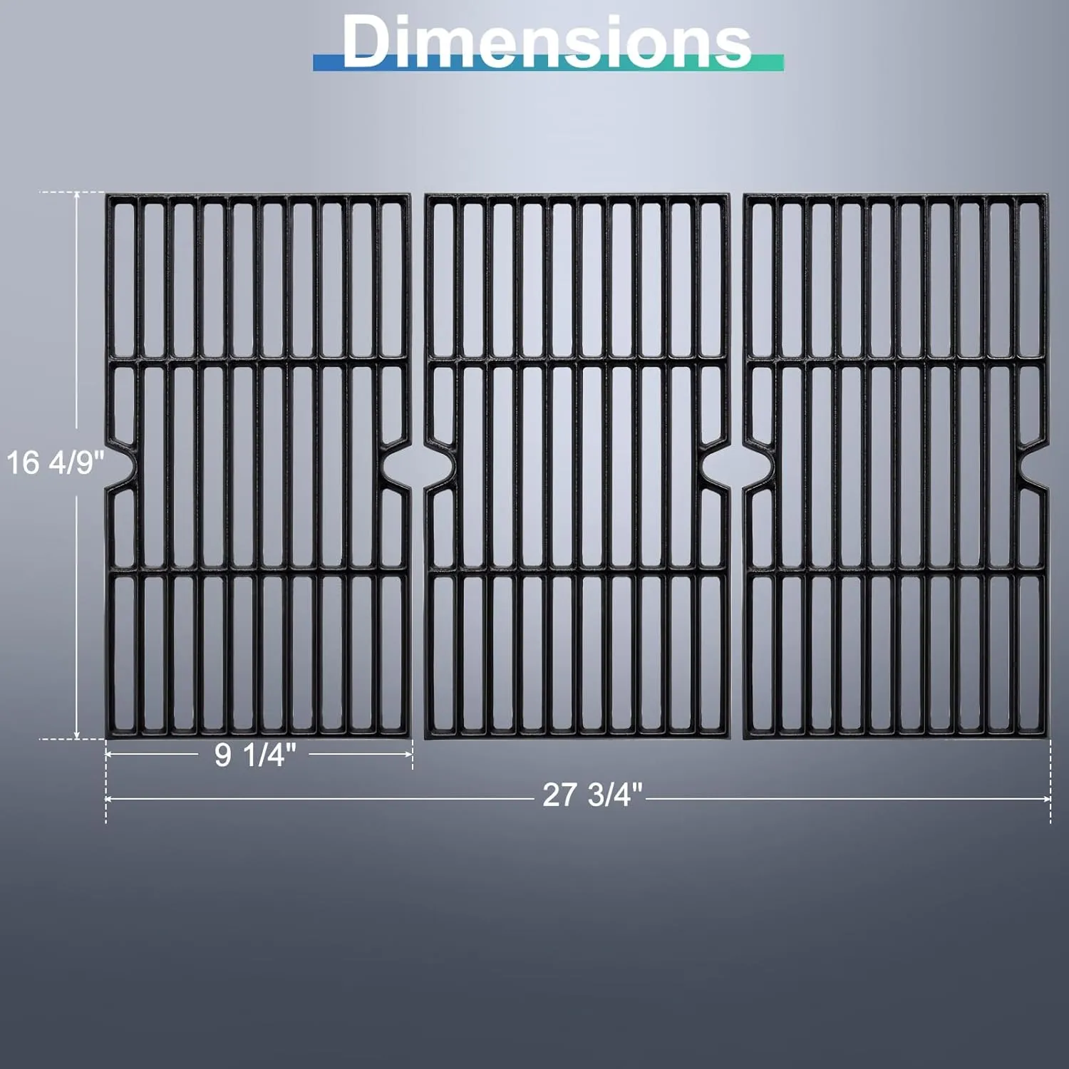 Hiorucet Grill Replacement Parts for Dyna Glo DGF493BNP, DGB494SPB, Backyard Grills BY13-101-001-12, BY14-101-001-099 and Uniflame GBC1343WP-U. Grill Grates, Heat Plates Shields for Dyna Glo 4 Burner.
