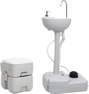 Home Furniture Portable Camping Toilet and Handwash Stand Set