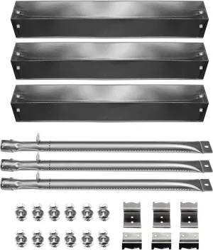 Hongso Grill Replacement Parts, Burners, Hanger Brackets, Heat Plates for Char Griller 5050, 5650, 3001, 3008, 3030, 4000, 5252, 5072 Gas Grill