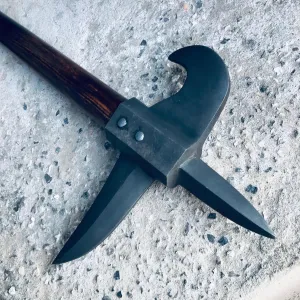 Hunters Edge Pike Axe of Ivar The Boneless Viking Series Battle Ready Replica Axe Hand Made Carbon Steel Axe Fantasy Axe with Leather Sheath
