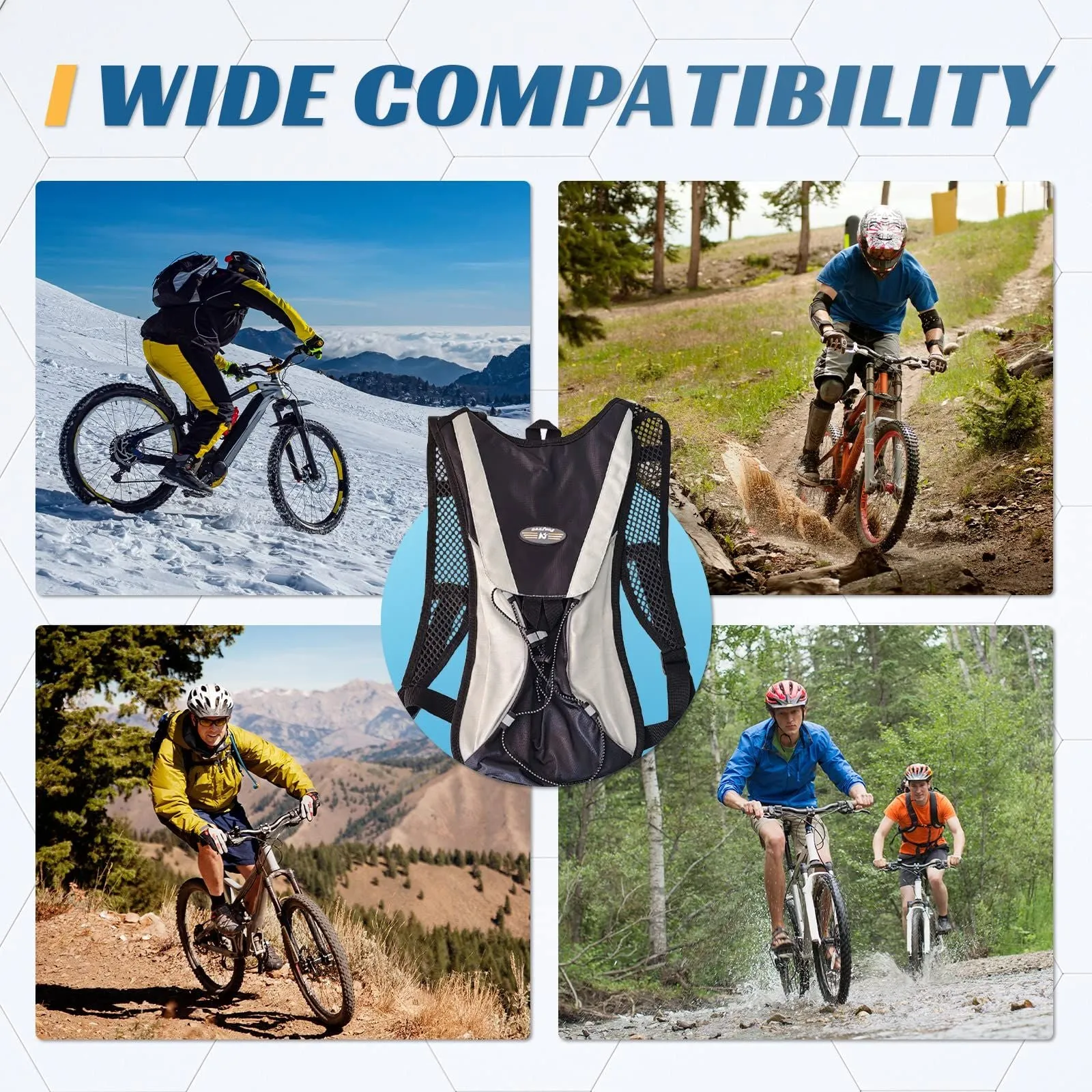 HydraVenture™ 5L Hydration Pack Duo – Includes 2L Bladders (2-Pack)