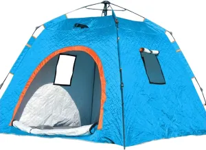 ice Fishing Tent Insulated ice Fishing Tent Winter Outdoor Fishing Equipment for 2-3 People, Warm and Thickened Ice Fishing Tent