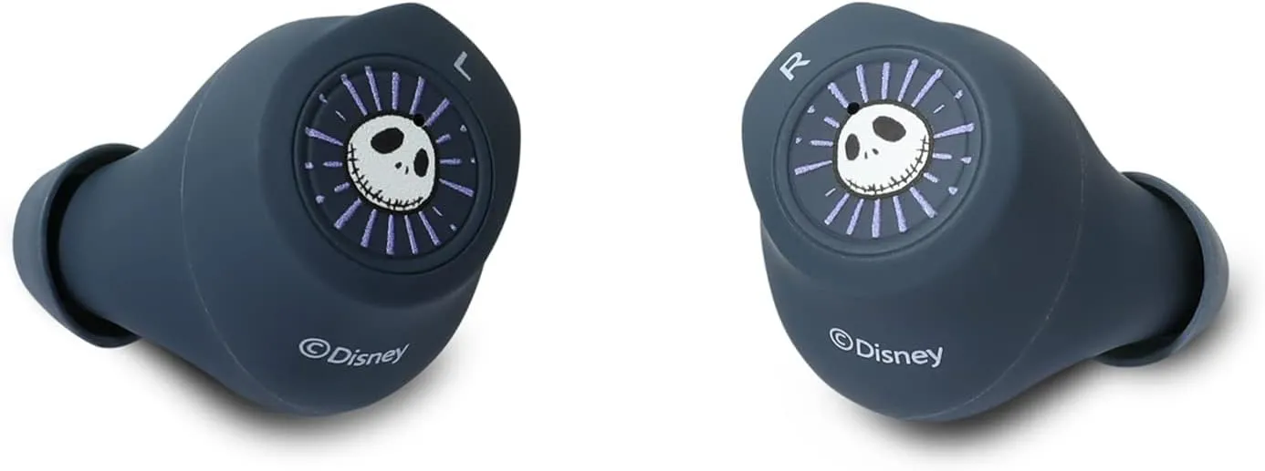iJoy Disney Nightmare Before Christmas TWS Earbuds Wireless Bluetooth 5.0 Compatible in-Ear Headset with Built-in Mic & Portable Recharging Case - IPX8 Waterproof & Sweatproof,Long Battery Life