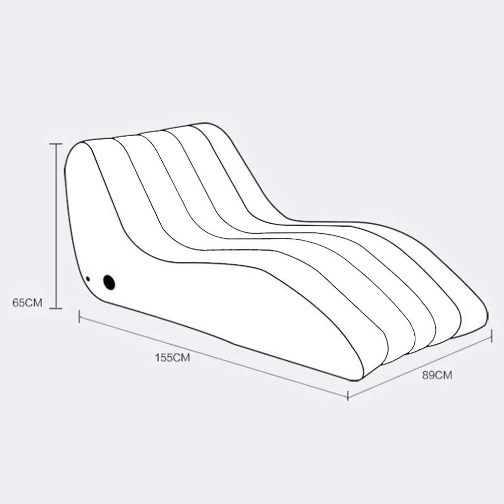 Inflatable Recliner, Portable Air Sofa Bed Durable Folding Indoor/Outdoor Leisure Summer Hiking Camping Beach Fishing Park Travel Sofa 155x89x65cm(Blue,Foot Pump)