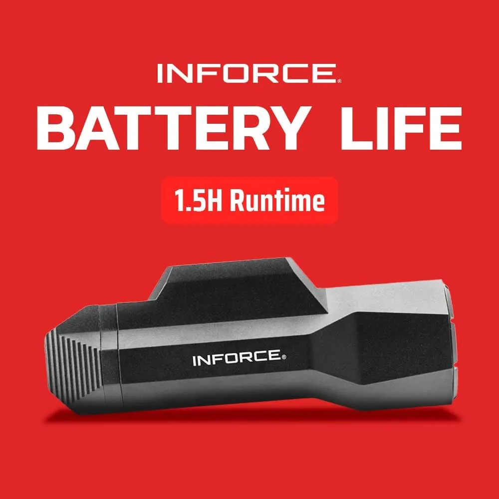 Inforce WILD2 Pistol Mounted Light 1,000 Lumens White Light, Black Body