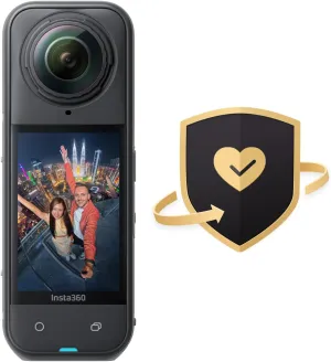 Insta360 X5 FlexiCare Bundle - Waterproof 8K 360° Action Camera, Leading Low Light, Invisible Selfie Stick Effect, Rugged & Replaceable Lens, 3-Hour Battery, Clear Audio, Stabilization