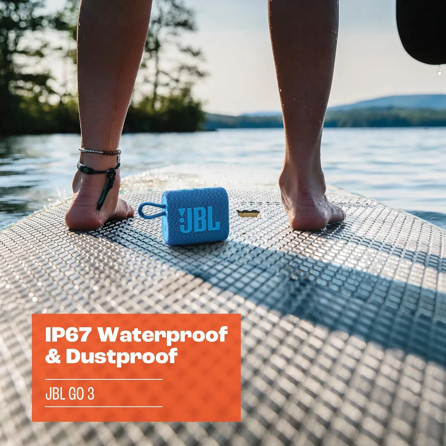 JBL Go 3 Eco - Portable Mini Bluetooth Speaker, big audio and punchy bass, IP67 waterproof and dustproof, 5 hours of playtime, Made in part with recycled materials (Eco Green)