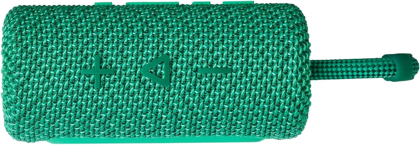 JBL Go 3 Eco - Portable Mini Bluetooth Speaker, big audio and punchy bass, IP67 waterproof and dustproof, 5 hours of playtime, Made in part with recycled materials (Eco Green)