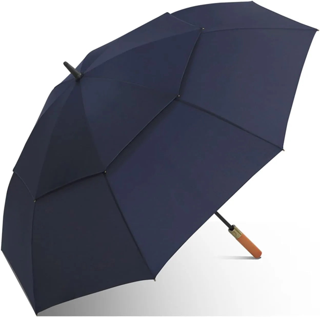 JITEM 53 Inch Golf Umbrella Large Windproof Umbrella Automatic Open Oversize Rain Umbrella Vented Double Canopy Stick Umbrella for Business