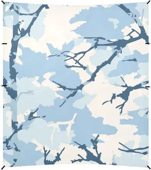 Jon Klassen Style Camouflage Design Sky Blue Beach Tent UPF50  Easy Setup Portable Sun Shelter with Sand Pockets for Camping Trips, Fishing, Backyard Fun or Picnics