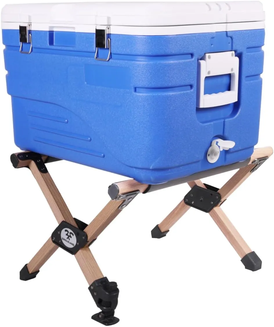 JUNGLELAND Portable Cooler Stand for Camping,Fishing,Outdoor Picnic,Light Weight Folding Frame