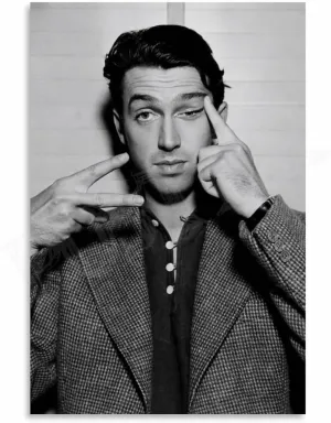 JYTGHJYK Jimmy Stewart Poster Handsome Actor Vintage Black And White Poster (4) Canvas Painting Wall Art Poster for Bedroom Living Room Decor 16x24inch(40x60cm)