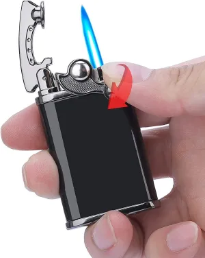 Katzone-Double Action Retro Rocker Strike Flint Ignition-Torch Lighter (Silver)