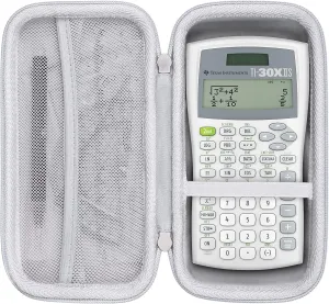 Khanka Hard Travel Case Replacement for Texas Instruments TI-30XIIS Scientific Calculator, Case Only (White)