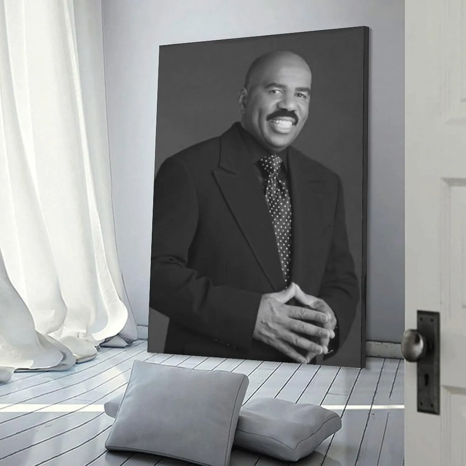 KJJLNRQ American Television Hosts Steve Harvey Wall Art Posters For Room AestheticPoster For Living Room Bedroom Office Decor08x12inch(20x30cm)