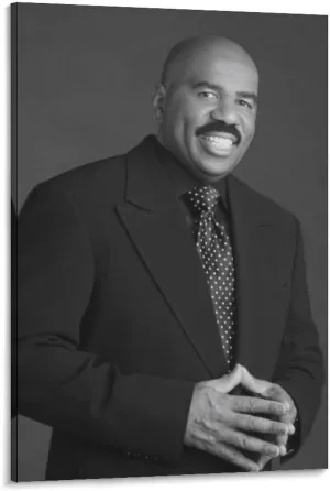 KJJLNRQ American Television Hosts Steve Harvey Wall Art Posters For Room AestheticPoster For Living Room Bedroom Office Decor08x12inch(20x30cm)