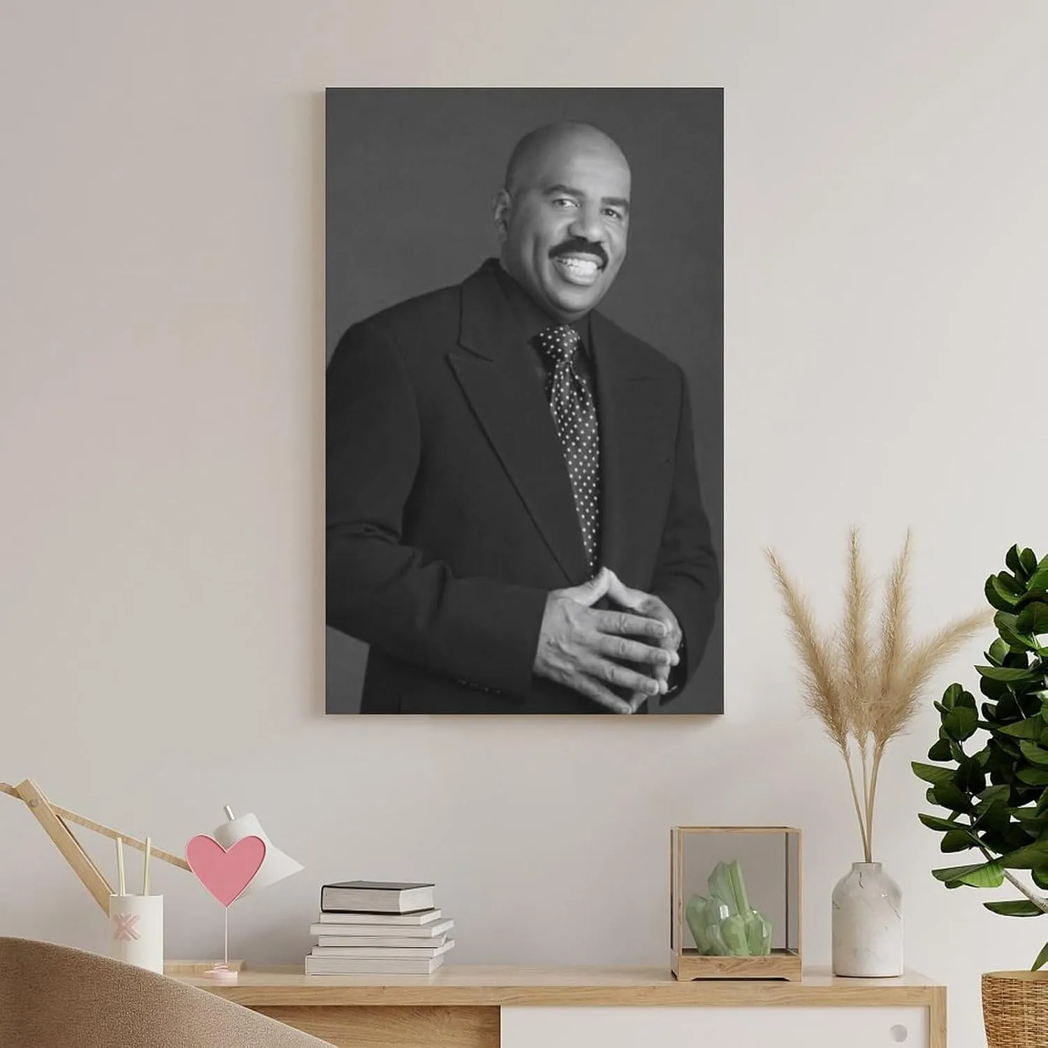 KJJLNRQ American Television Hosts Steve Harvey Wall Art Posters For Room AestheticPoster For Living Room Bedroom Office Decor08x12inch(20x30cm)