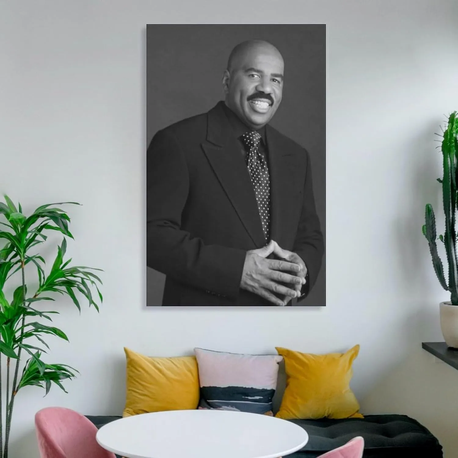 KJJLNRQ American Television Hosts Steve Harvey Wall Art Posters For Room AestheticPoster For Living Room Bedroom Office Decor08x12inch(20x30cm)