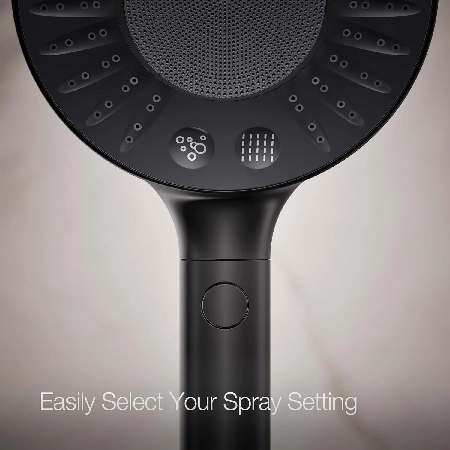 KOHLER K-28682-G-BL SpaViva Two-Function Handheld Showerhead, Includes Cleansing Device with Four Attachments, Face & Body Brush, Body Scrubber, Body Massager, 1.75 GPM, Matte Black