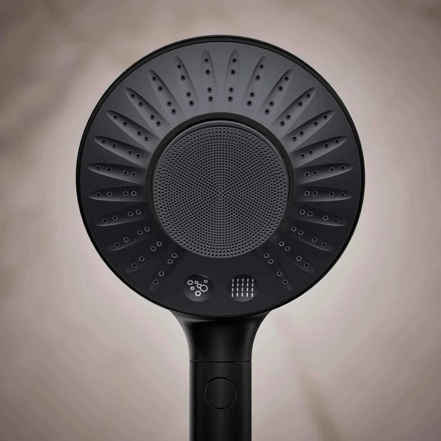 KOHLER K-28682-G-BL SpaViva Two-Function Handheld Showerhead, Includes Cleansing Device with Four Attachments, Face & Body Brush, Body Scrubber, Body Massager, 1.75 GPM, Matte Black