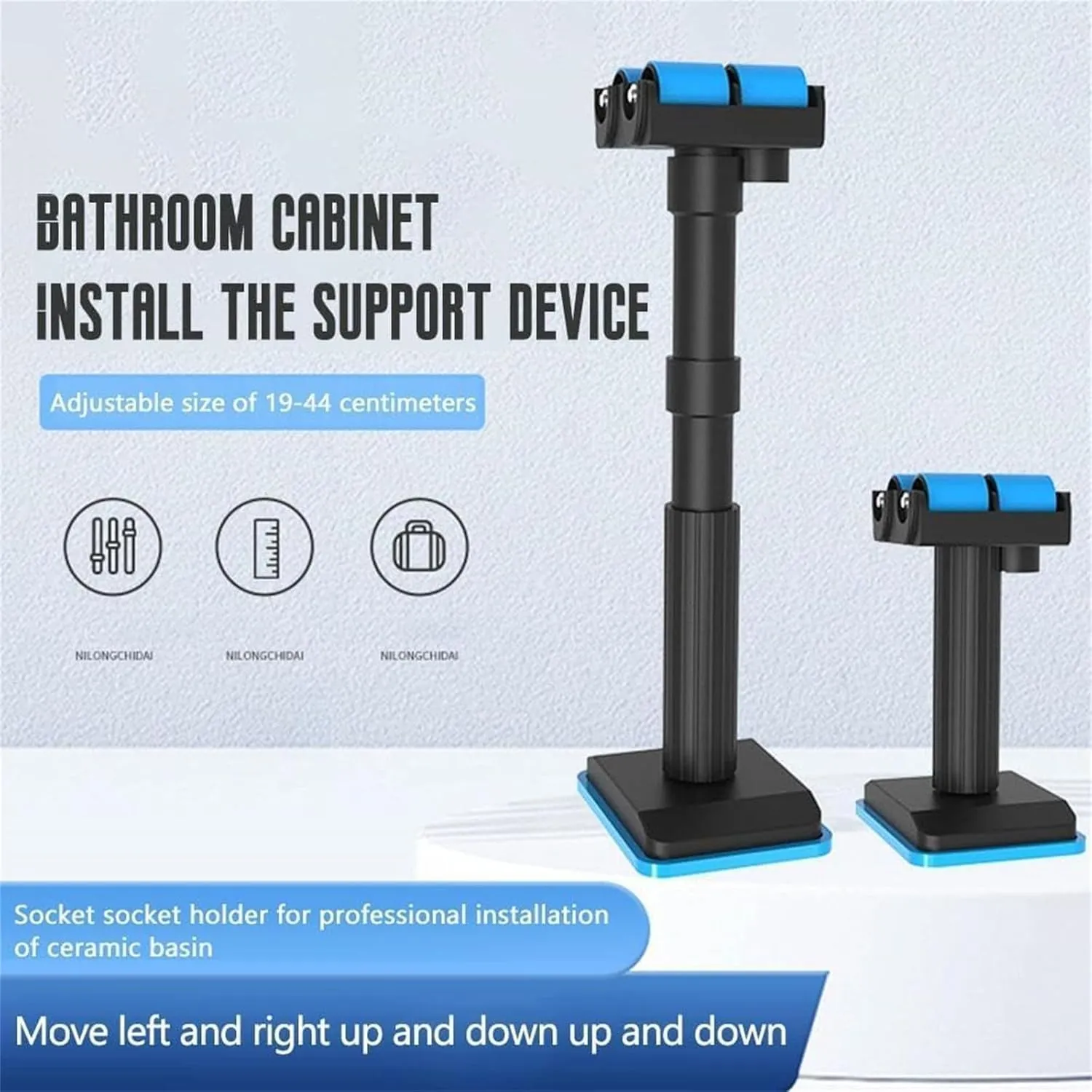 Labor Saving Lifting Brackets, 2025 New Multi-Function Height Adjustment Lifting Device, for Installing Cabinets And Wall Tile Height Adjuster Handheld Tool, Labor Saving, Load 440 Lb (Red*2)