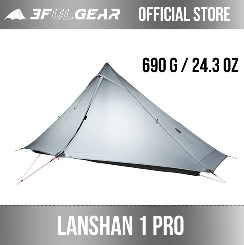 Lanshan 1 Pro 1 Person Ultralight 3 Season Professional 20D Silnylon Rodless