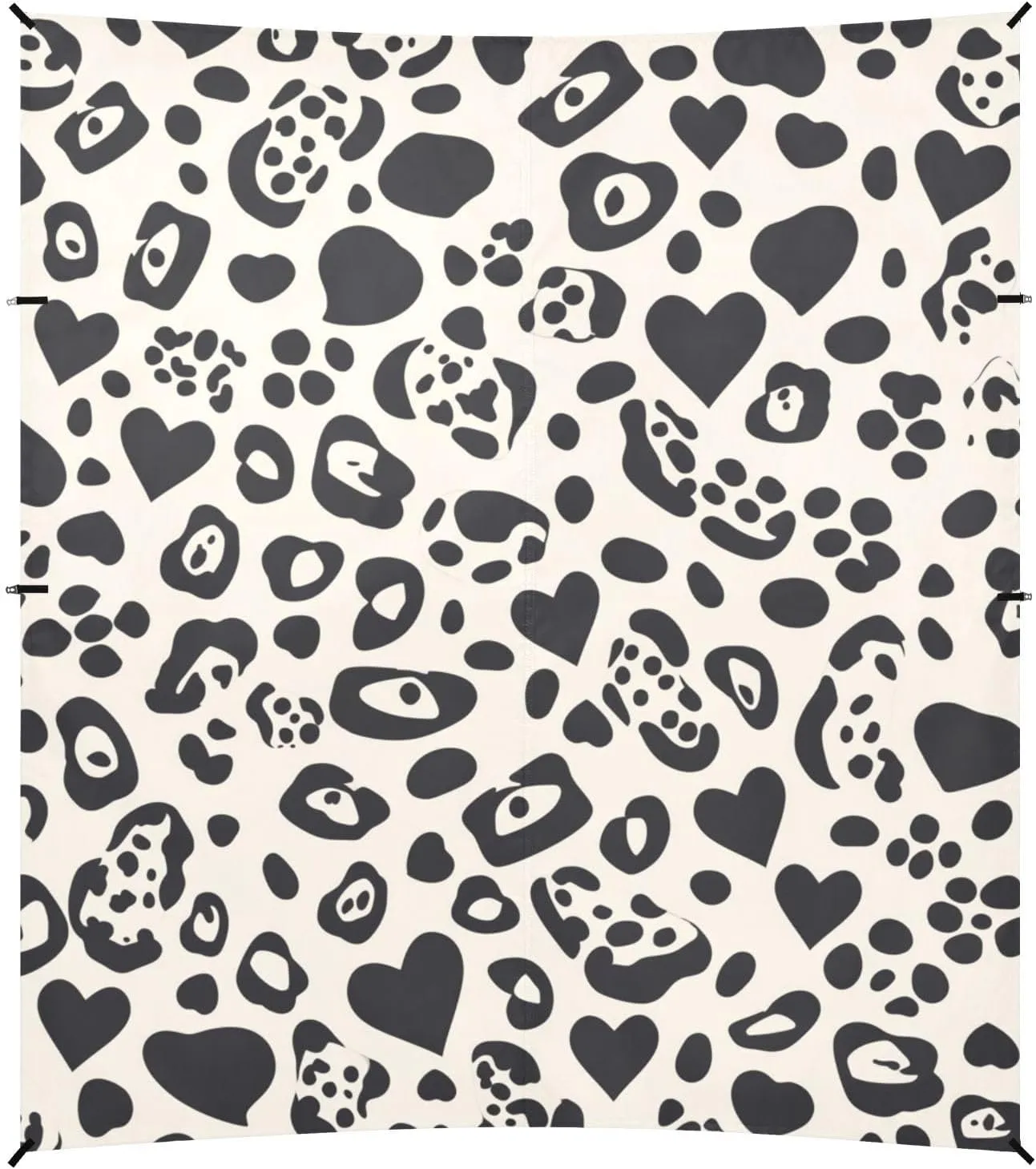 Leopard Print Pattern A Seamless Repeating Pattern Design A Flat Vector Graphic Simple and Minima Foldable Beach Tent UPF50 Lightweight Outdoor Sun Shade with Carrying Bag for Family Trips,