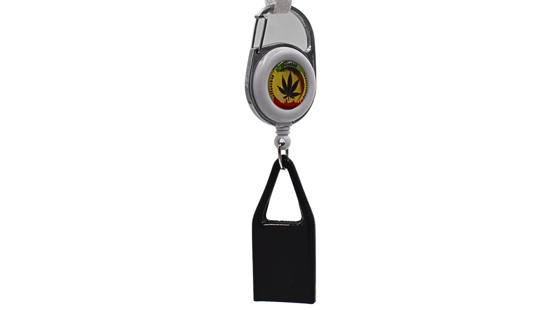 Lighter Holder (Leash) - White Hemp Leaf
