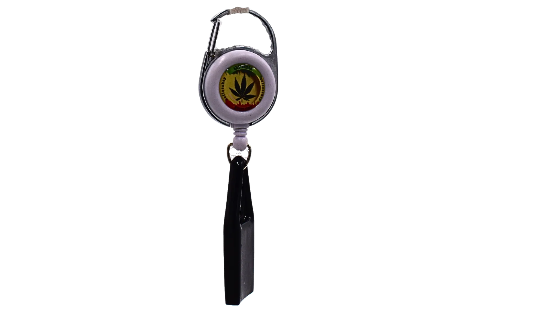 Lighter Holder (Leash) - White Hemp Leaf