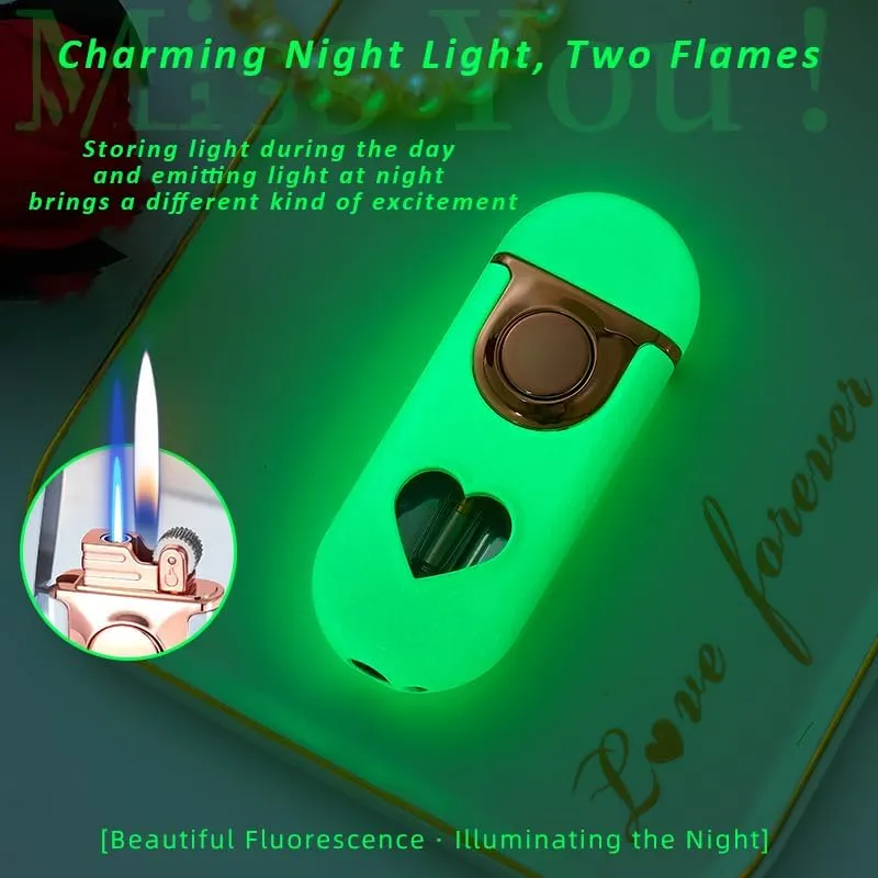 Lighters Jet Torch Cigar Lighter Butane Fuel Refillable Soft/Jet Flame Switchable Cigarette Lighter with Visible Gas Window Unique Gift for Tobacco Pipe & Cigar (Blue Pink Gradient)