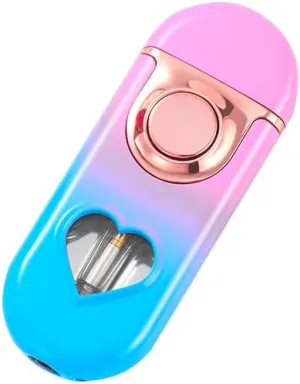Lighters Jet Torch Cigar Lighter Butane Fuel Refillable Soft/Jet Flame Switchable Cigarette Lighter with Visible Gas Window Unique Gift for Tobacco Pipe & Cigar (Blue Pink Gradient)